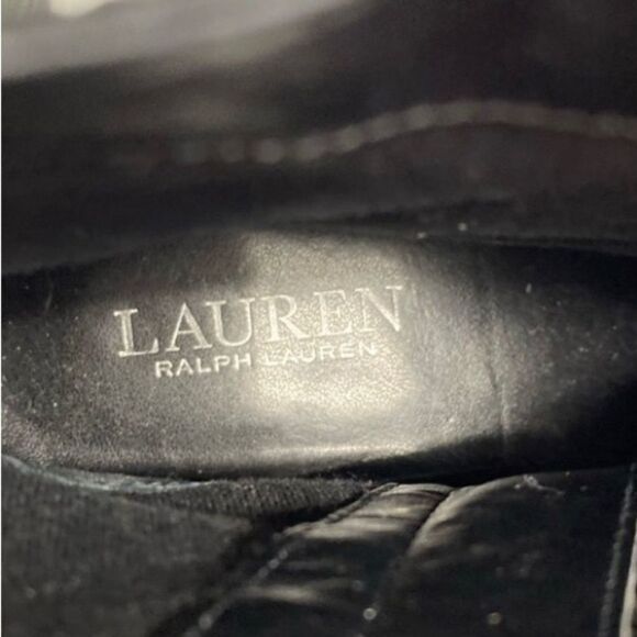 Ralph Lauren women’s black leather studded, ankle suede boot size 7 - Picture 10 of 10